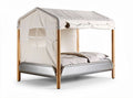 Lit pour enfant avec cabine en tissu - 200 x 100 x 150cm