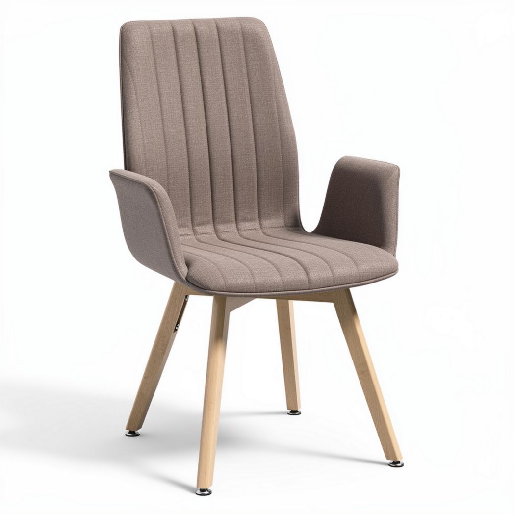 Chaise de salle à manger en tissu avec accoudoirs - 45 x 55 x 90cm