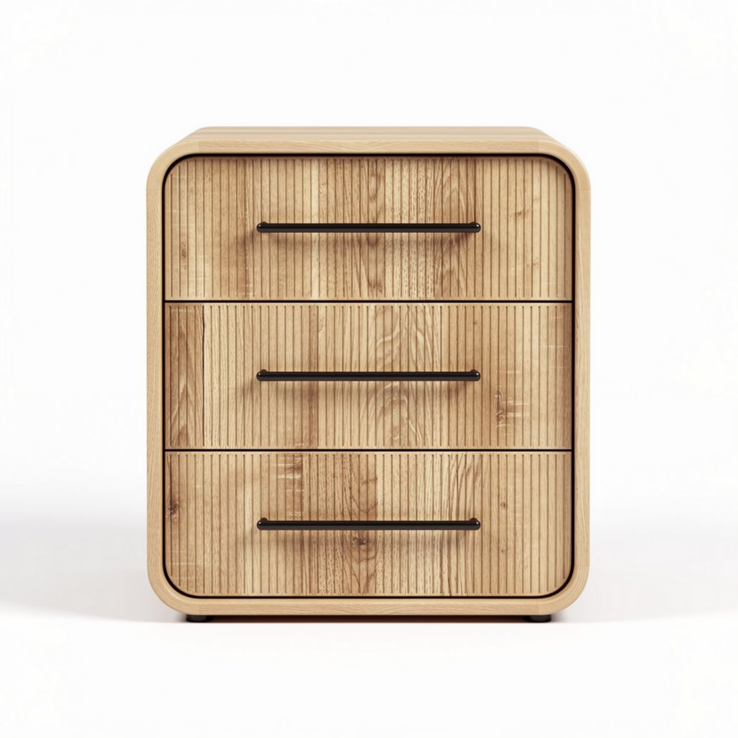 Commode en bois avec trois tiroirs pour chambre - 50 x 40 x 60cm