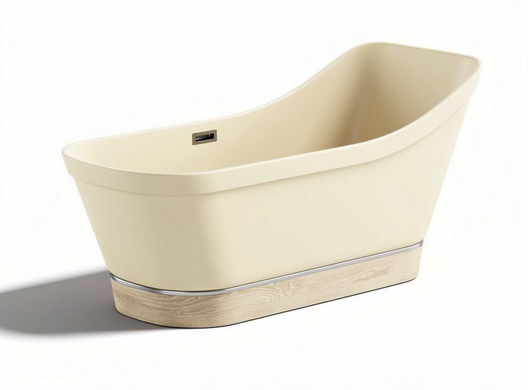 Baignoire moderne pour salle de bain en matériau composite - 150 x 70 x 55cm